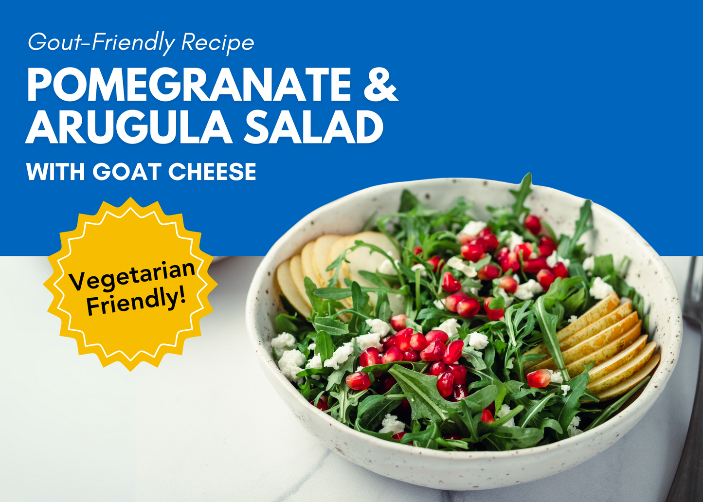Pomegranate & Arugula Salad with Goat Cheese