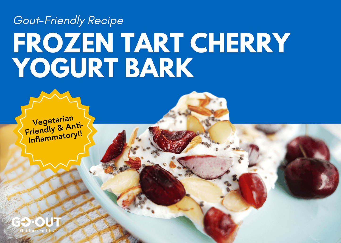 Frozen Tart Cherry Yogurt Bark