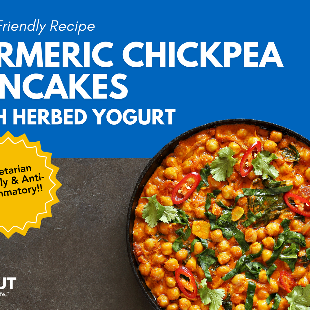 Turmeric Chickpea Pancakes with Herbed Yogurt