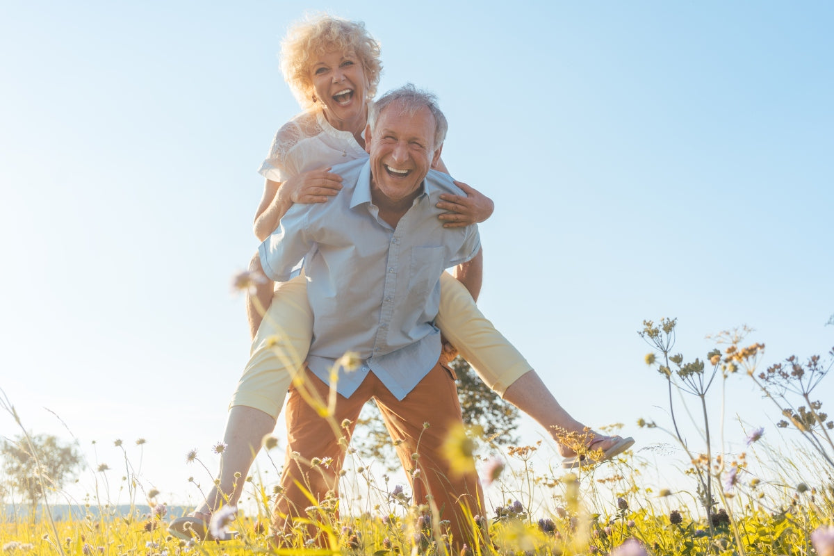 mature couple smiling